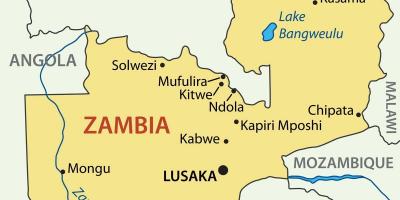 Kaart van kitwe Zambië