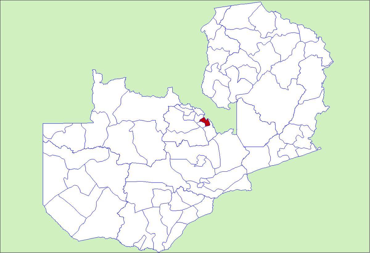 Kaart van ndola Zambië