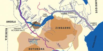 Kaart van geologiese zambi